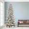9ft. Pre-Lit Slim Flocked Royal Majestic Artificial Spruce Christmas Tree, Clear Lights